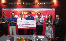 Vietlott trao giải Jackpot hơn 21 tỷ cho khách hàng đến từ Hà Nội