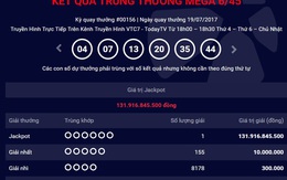 Vé số trúng Jackpot hơn 131 tỷ đồng được bán tại Bà Rịa – Vũng Tàu