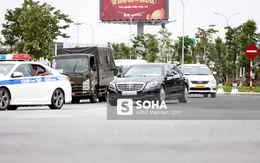 Xe ô tô của đoàn Hàn Quốc tham dự APEC xuất hiện trên đường phố Đà Nẵng