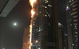 Cháy lớn ở một trong những tòa chung cư cao nhất thế giới