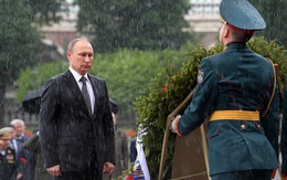 Tổng thống Putin đội mưa rào viếng mộ Chiến sĩ Vô danh