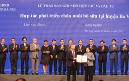 Vinamilk ký kết bản ghi nhớ Hợp tác đầu tư phát triển chăn nuôi bò sữa công nghệ cao tại thủ đô Hà Nội