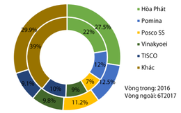 Doanh nghiệp thép phân chia thị phần ra sao?