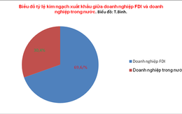 Gần 70% kim ngạch xuất khẩu rơi vào doanh nghiệp FDI