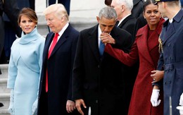 Khoảnh khắc gia đình Tổng thống Trump tiễn ông bà Obama lên trực thăng