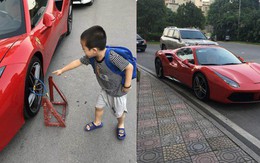 Hình ảnh siêu xe đắt đỏ bị xích bánh giữa phố gây chú ý trên mạng xã hội