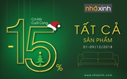Nội thất Nhà Xinh ưu đãi 15% tất cả sản phẩm nội thất và trang trí