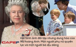 Hai hình ảnh đối lập nhưng dung hoà trong Nữ hoàng Anh: Một người phụ nữ quyền lực và một người bà dịu dàng, bao dung