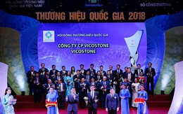 Vicostone – Lần đầu tiên tham gia và vinh dự được công nhận danh hiệu “Thương hiệu quốc gia 2018”