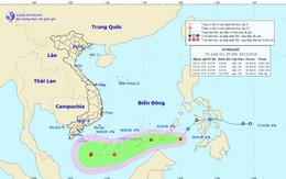 Áp thấp nhiệt đới có thể thành bão mạnh cấp 8 trên Biển Đông