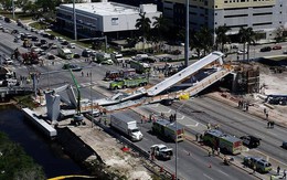 Mỹ: Sập cầu đi bộ 950 tấn mới xây, nhiều người thương vong