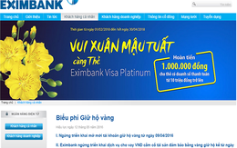 Tiếp tục có khách hàng tố mất vàng gửi tại Eximbank