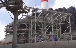 Cháy lớn tại nhà máy nhiệt điện, kỹ sư, công nhân đu dây từ công trình xuống đất