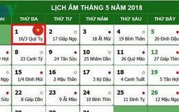 Lịch nghỉ chính thức Giỗ Tổ Hùng Vương, 30/4 và 01/5/2018