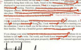 Bức thư gửi ông Kim Jong Un sai chi chít lỗi ngữ pháp bị chấm điểm F của Tổng thống Trump