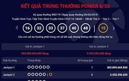 Vé số trúng giải Jackpot hơn 303 tỷ đồng được phát hành tại Hà Nội