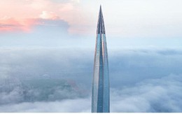 Ảnh: Chóng mặt với tòa tháp cao nhất châu Âu sắp hoàn thành tại Nga