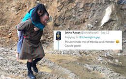 Cựu Thủ tướng Bhutan đăng ảnh cõng vợ qua đoạn đường lầy khiến cộng đồng mạng thốt lên kinh ngạc