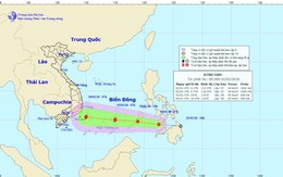 Áp thấp nhiệt đới gần Biển Đông có thể mạnh thành bão