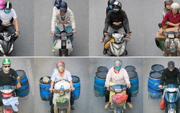 Hình ảnh "Người Hà Nội đi xe máy" bỗng trở nên vô cùng ấn tượng với góc máy trên cao