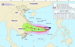 Ngày mai, bão số 6 hướng vào Nam Trung Bộ sẽ di chuyển rất phức tạp