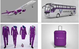 Dân mạng lan truyền bộ nhận diện thương hiệu "tím lịm tìm sim", nghi là màu chủ đạo của Hãng hàng không Vinpearl Air