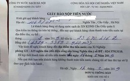 Hà Nội: "Choáng" thông báo tiền nước 23,6 triệu đồng/tháng, không nộp cắt nước
