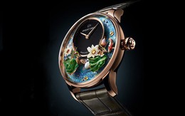 Jaquet Droz đưa bức hoạ động đầm sen, cá Koi và chuồn chuồn lên đồng hồ Magic Lotus Automaton