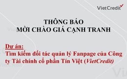 VietCredit thông báo mời chào giá cạnh tranh