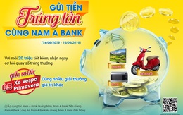 Gửi tiền Nam A Bank, trúng xe Vespa sành điệu