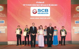 SCB nhận danh hiệu "Top 10 ngân hàng thương mại cổ phần tư nhân uy tín năm 2019" từ Vietnam Report