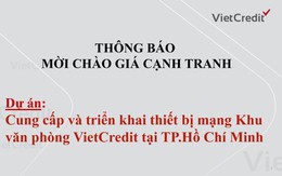 Vietcredit thông báo mời chào giá cạnh tranh