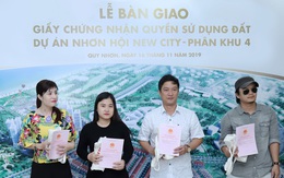 Nhơn Hội New City bàn giao sổ đỏ cho khách hàng trước thời hạn