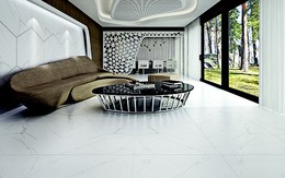 Gạch ốp lát hiệu ứng hạt đường điểm nhấn cho không gian sang trọng, tinh tế