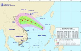 Vùng áp thấp đã mạnh lên thành áp thấp nhiệt đới trên Biển Đông