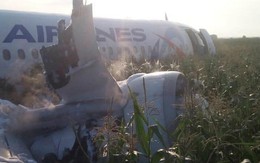Video sốc: Máy bay Nga lao xuống cánh đồng ngô như thế nào?