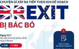 [Infographic] Kế hoạch Brexit bị quốc hội bác, Anh làm gì tiếp theo?