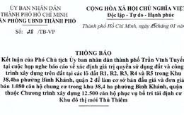 TP HCM sẽ bán đấu giá 5 lô đất ở Thủ Thiêm