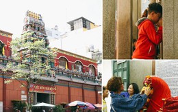 Người Sài Gòn tìm đến úp mặt "tâm sự" cùng tường đá trong ngôi đền Ấn giáo trăm tuổi