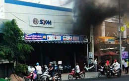 Tiền Giang: Cháy lớn ở cửa hàng xe máy SYM