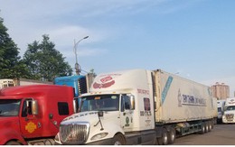 Ùn ứ hàng trăm xe chở thanh long tại cửa khẩu ở Lào Cai
