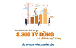 Doanh nghiệp BĐS niêm yết huy động hơn 8.300 tỷ đồng trái phiếu trong 7 tháng