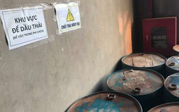 Cận cảnh nơi lưu giữ dầu thải bị tuồn ra "đầu độc" nước sông Đà của Công ty gốm sứ Thanh Hà