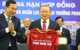 Trong ngày công bố hợp đồng mới, HLV Park Hang-seo không quên gửi lời tri ân bầu Đức