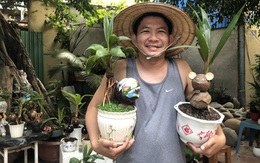 Biến quả dừa khô bỏ đi thành bonsai chuột tiền triệu, chàng thanh niên lãi đậm dịp Tết 2020