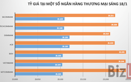 Ngân hàng giảm mạnh giá USD mua vào