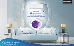 Công nghệ lọc khí Panasonic nanoe™ ức chế hoạt động của nhiều loại vi khuẩn, vi-rút