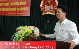 Chưa xem xét tư cách đại biểu HĐND với Bí thư quận Hà Đông Lê Cường