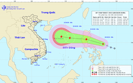 Áp thấp nhiệt đới giật cấp 9 sắp vào Biển Đông