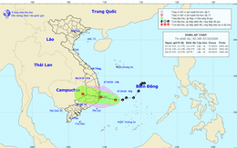 Vùng áp thấp đi vào vùng biển Phú Yên - Khánh Hòa gây mưa lớn